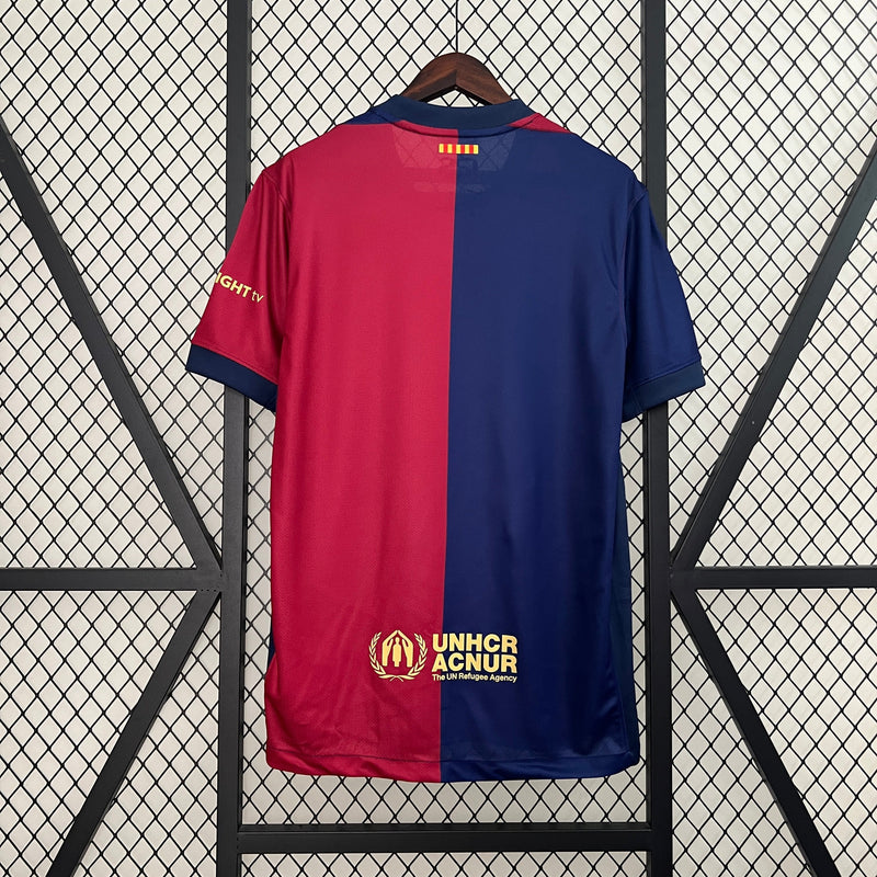 CAMISA LANÇAMENTO DO BARCELONA 24/25 AZUL E VERMELHO