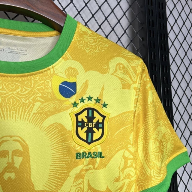 Camisa Brasil Edição Especial Cristo Redentor - Amarela